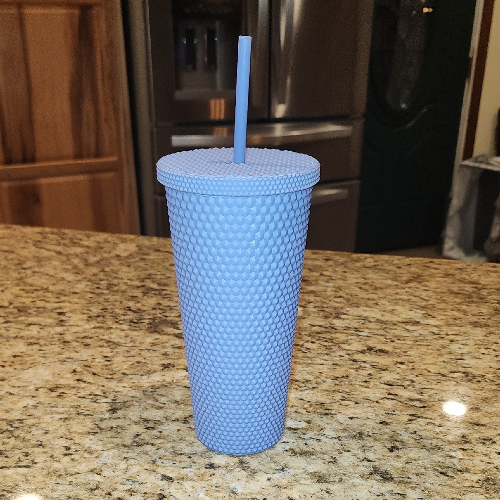 Matte Lilac Studded Tumbler with Straw